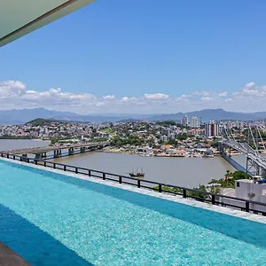 Piscina No Rooftop Com Vista Mar | Foodhall | Wi-fi 200mb #toptower Apartamento